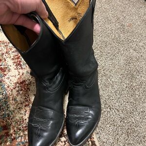 Tony Lama Black Leather Men's Boots